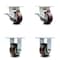Service Caster 4 Inch Kingpinless Poly on Polyolefin Wheel Caster Brakes 2 Rigid SCC, 2PK SCC-KP30S420-PPUR-SLB-2-R-2 - alternate 1